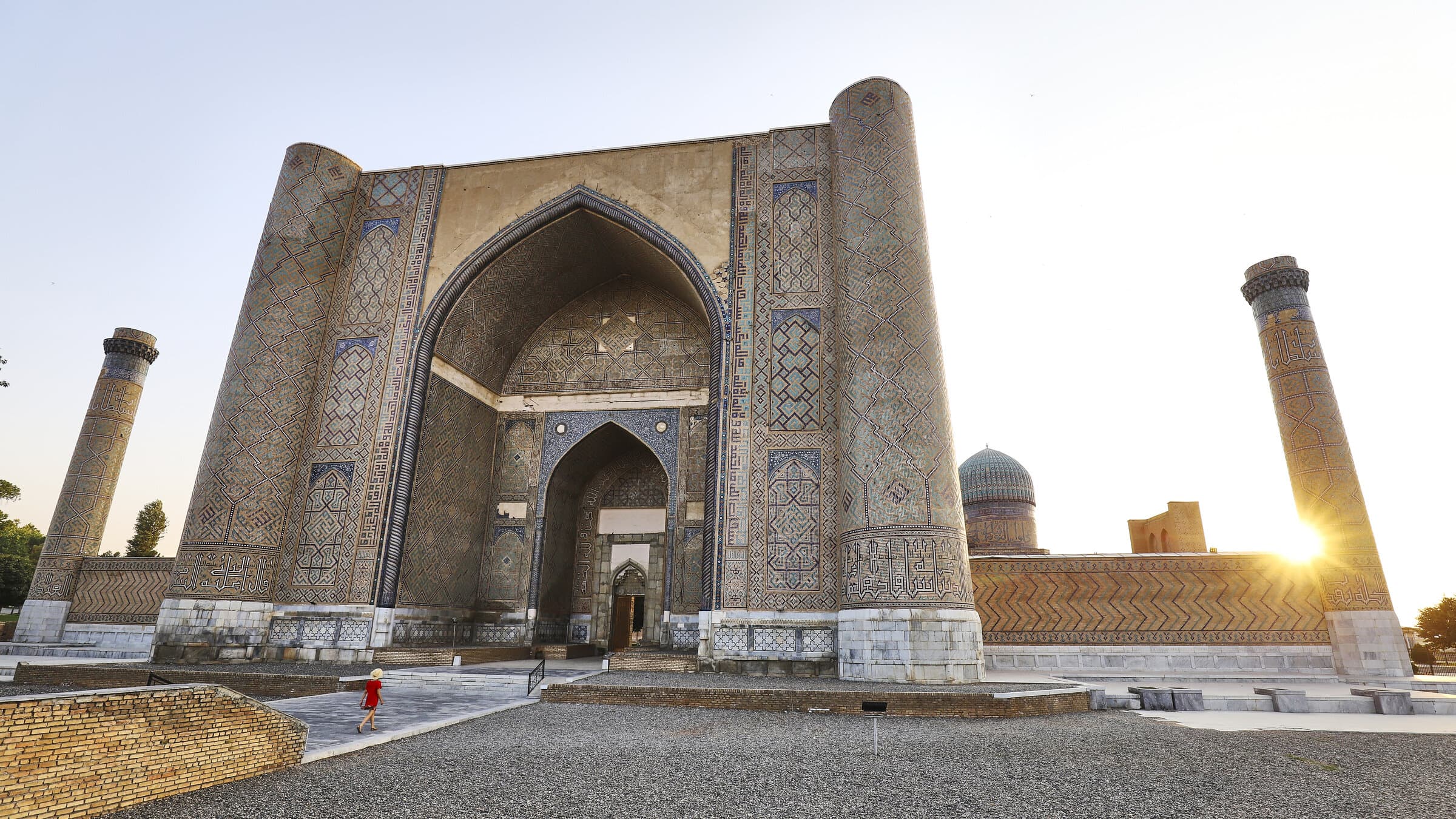 Bibi-Khanym Mosque at sunset in Samarkand